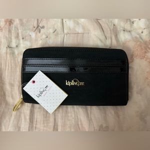Kipling Black Patent Combo Wallet